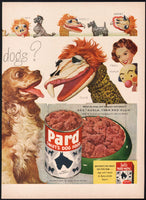 Vintage magazine ad PARD BURGER Dog Food 1954 Staehle art Kukla Fran Ollie 2 page