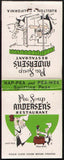Vintage full matchbook PEA SOUP ANDERSENS RESTAURANT Hap-Pea Pea-Wee Buellton CA