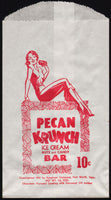 Vintage bag PECAN KRUNCH ice cream pin up girl 1933 Pangburn Fort Worth Texas