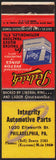 Vintage matchbook cover PEDRICK PISTON RINGS Integrity Automotive Philadelphia