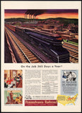 Vintage magazine ad PENNSYLVANIA RAILROAD 1941 S1 class 6100 steam locomotive