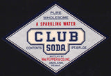 Vintage soda pop bottle label PEPPERS CLUB SODA Ashland PA new old stock n-mint+
