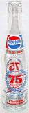Vintage soda pop bottle PEPSI COLA 75th Anniversary 1980 Charlotte 10oz n-mint