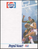 Vintage schedule PEPSI COLA for basketball Pepsi Now slogan new old stock n-mint+