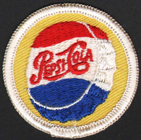 Vintage uniform patch PEPSI COLA script bottle cap logo unused new old stock