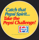 Vintage sticker PEPSI Pepsi Cola round Take the Pepsi Challenge unused n-mint
