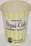 Vintage paper cup PEPSI COLA Premix 7oz bottle cap logo new old stock n-mint+