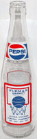 Vintage soda pop bottle PEPSI COLA Furman University Basketball 12oz 1975 n-mint