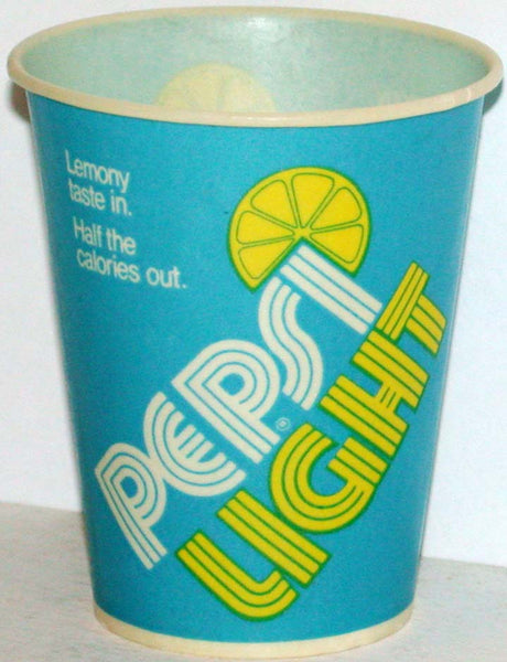 Vintage paper cup PEPSI LIGHT Pepsi Cola 4oz size unused new old stock n-mint+