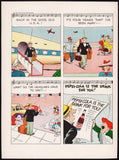 Vintage magazine ad PEPSI COLA from 1947 man getting off plane Alvah Posen art