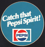 Vintage sticker PEPSI Pepsi Cola round Catch that Pepsi Spirit unused n-mint