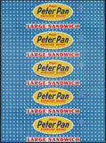 Vintage bread wrapper PETER PAN Large Sandwich 1956 Omaha Davenport Cedar Rapids