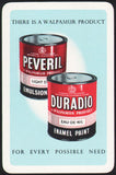 Vintage playing card PEVERIL DURADIO paint cans pictured Walpamur Co Darwen London