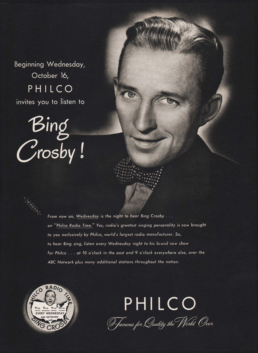 Vintage magazine ad PHILCO RADIO TIME from 1946 ABC Network picturing ...