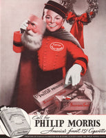 Vintage magazine ad PHILIP MORRIS cigarettes 1936 Johnny with Santa Claus mask