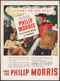 Vintage magazine ad PHILIP MORRIS cigarettes from 1946 Johnny and The Director