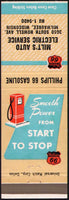 Vintage matchbook cover PHILLIPS 66 with a pump pictured Milts Milwaukee Wisconsin