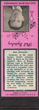 Vintage matchbook cover PHIL SPITALNY Diamond Match Nite Life series with bio