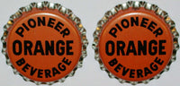 Soda pop bottle caps Lot of 12 PIONEER ORANGE cork lined unused new old stock