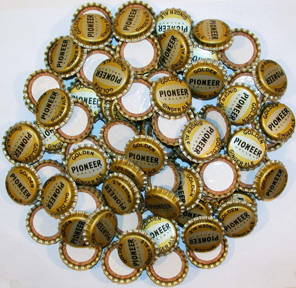 Soda pop bottle caps Lot of 100 PIONEER VALLEY GINGER ALE cork new old stock