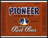 Vintage soda pop bottle label PIONEER VALLEY ROOT BEER Northampton Mass n-mint+
