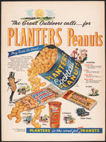 Vintage magazine ad PLANTERS PEANUTS from 1954 The Great Outdoors Mr Peanut pictured