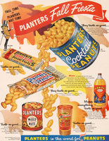 Vintage magazine ad PLANTERS FALL FIESTA 1953 Mr Peanut and nut products pictured