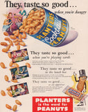 Vintage magazine ad PLANTERS PEANUTS from 1950 The taste so good Mr Peanut pictured