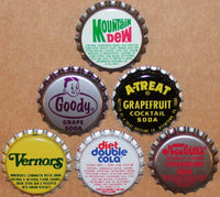 Vintage soda pop bottle caps 12 DIFFERENT plastic lined mix #10 new old stock