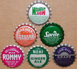 Vintage soda pop bottle caps 12 DIFFERENT plastic lined mix #14 new old stock