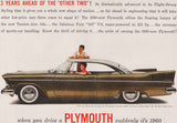 Vintage magazine ad PLYMOUTH 3 Years Ahead of The Other Two 1957 automobile pictured