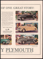 Vintage magazine ad PLYMOUTH AUTOMOBILE 1941 Chrysler Corp seven models 2 page