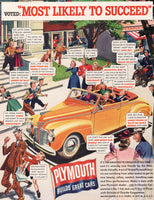 Vintage magazine ad PLYMOUTH AUTOMOBILE 1941 Chrysler Most Likely to Succeed