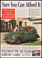 Vintage magazine ad PLYMOUTH AUTOMOBILES 1939 The Roadking and The Deluxe featured
