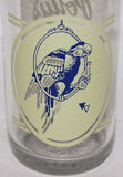 Vintage soda pop bottle POLLYS SODA POP blue parrot pictured 12oz Independence MO