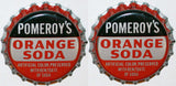 Soda pop bottle caps Lot of 12 POMEROYS ORANGE cork lined unused new old stock
