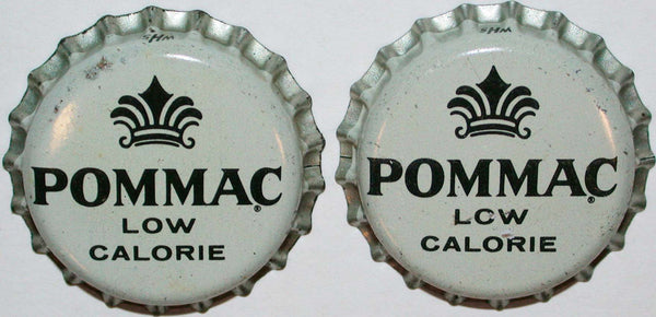 Soda pop bottle caps POMMAC by DR PEPPER Lot of 2 cork lined new old stock