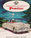 Vintage magazine ad PONTIAC automobiles 1951 Sunlight or Moonlight convertible