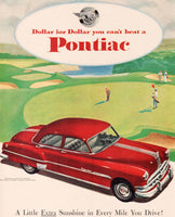 Vintage magazine ad PONTIAC AUTOMOBILE 1951 GM Pontiac Eight and Indian logo pictured