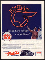 Vintage magazine ad PONTIAC AUTOMOBILES from 1941 neon Indian logo General Motors