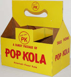Vintage soda pop bottle carton POP KOLA Just say PK unused new old stock n-mint