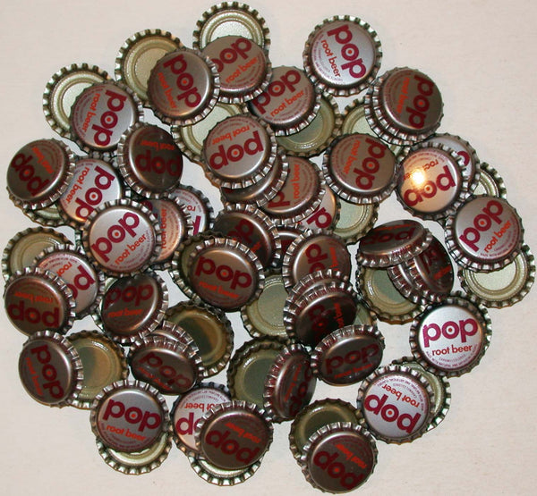 Soda pop bottle caps Lot of 100 POP ROOT BEER plastic lined unused new old stock