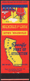 Vintage matchbook cover PORT OF STOCKTON California state shape and ship pictured