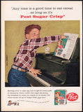 Vintage magazine ad POST SUGAR CRISP CEREAL 1958 Dick Sargent artwork boy piano