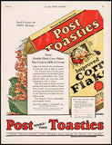 Vintage magazine ad POST TOASTIES Double Thick 1924 cereal box pictured Fletcher art