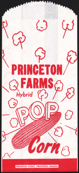 Vintage bag PRINCETON FARMS Pop Corn Princeton Indiana large size unused n-mint+