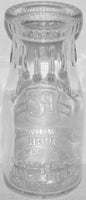 Vintage milk bottle PRODUCERS CREAMERY Benton Harbor Michigan embossed half pint