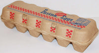 Vintage carton PURINA CAGE EGGS checkerboard logo chicken unused new old stock