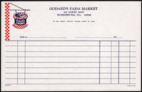 Vintage receipt PURINA CHOWS sign pictured Godards Farm Market Harrisburg ILL