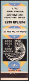 Vintage matchbook cover PURITAN CAFE with food pictured from Willmar Minnesota